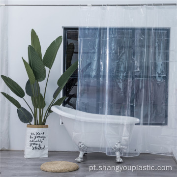 Eco-friendly pvc claro vinil banheiro cortina de chuveiro